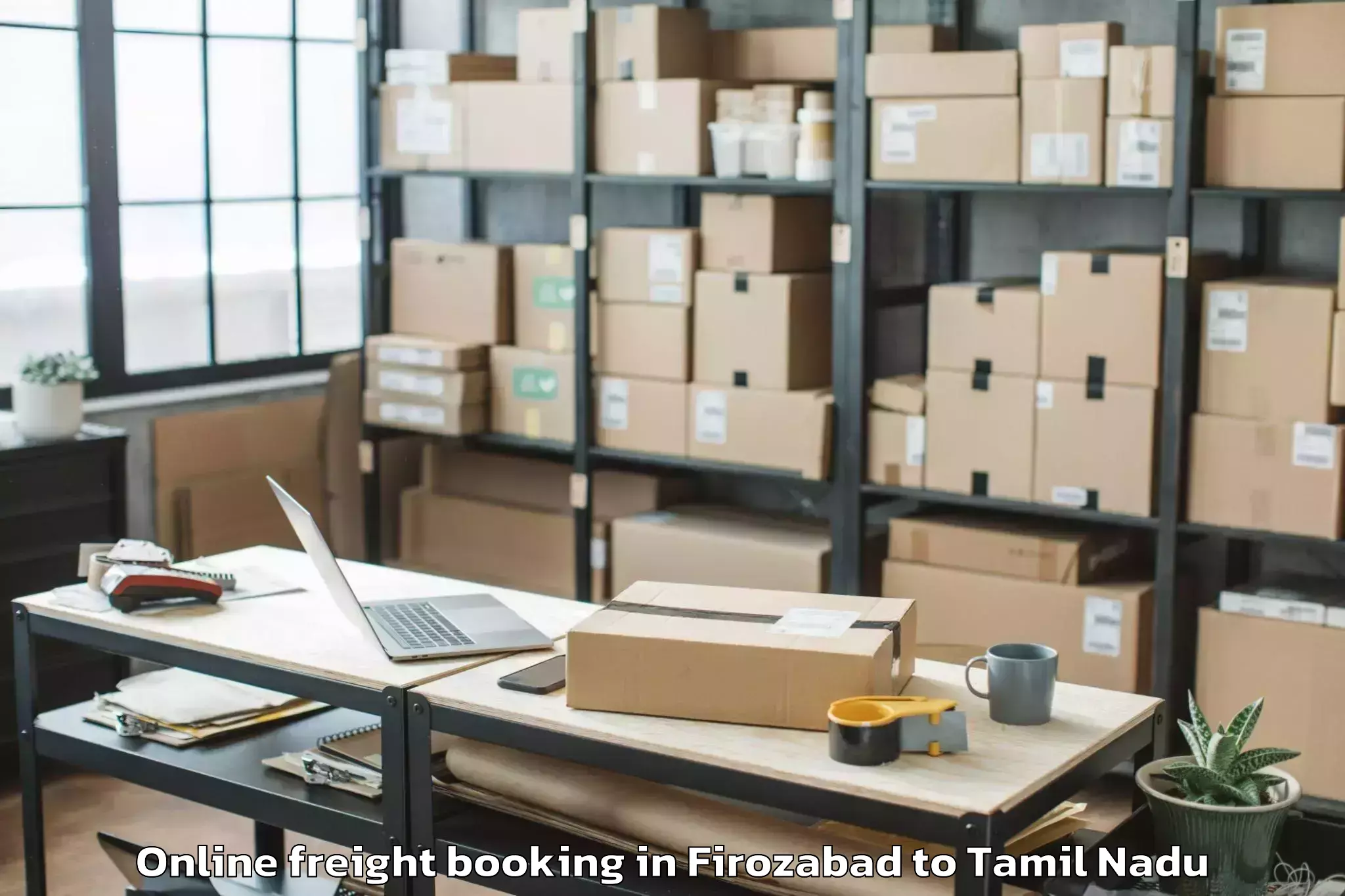 Trusted Firozabad to Kaveripatnam Online Freight Booking